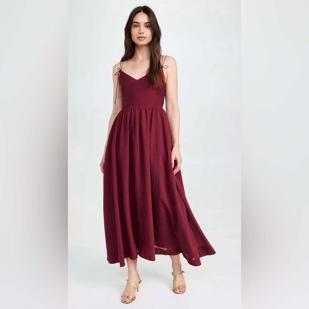 NWT En Saison Bree Midi Dress in Merlot